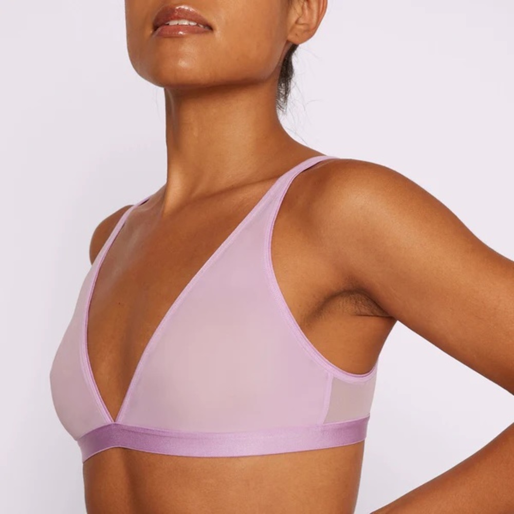 Viral Sheer Sexy Bralette Lavender Purple